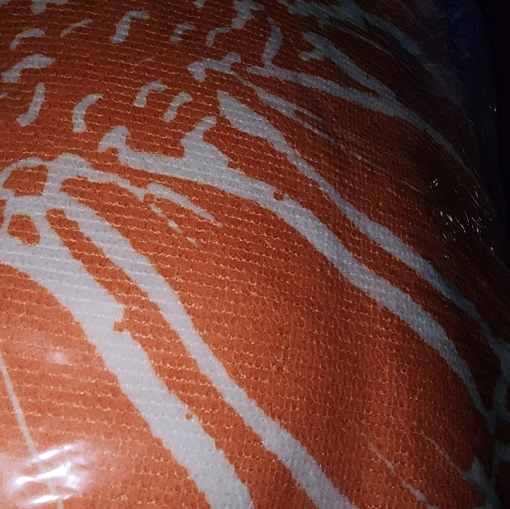 SUMMER & ROSE Outdoor Terry Roundie Blanket Floral Orange White Soft Beach Towel